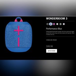 NIB Ultimate Ears Wireless Bluetooth Wonderboom 3 Speaker (Blue)